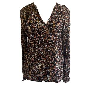 Floral V-Neck Women's Top